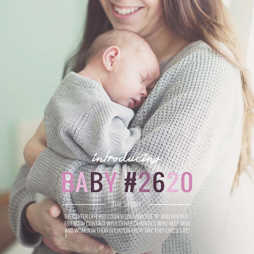 Baby #2620 Varifiably saved from abortion.