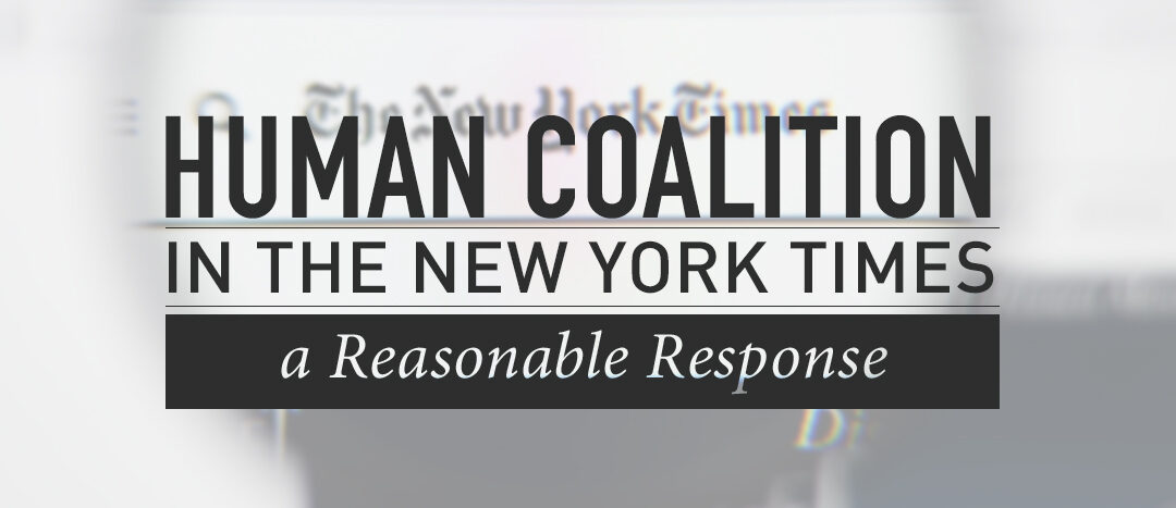 New York Times:  A Reasonable Response